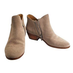 Jack Rogers PEYTON Suede Leather Ankle Booties Tan Oak Sz 7.5 M